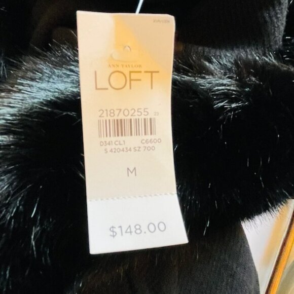 NEW Ann Taylor Loft Wool Blend Black Cape Jacket Size Medium NWT - Picture 7 of 10